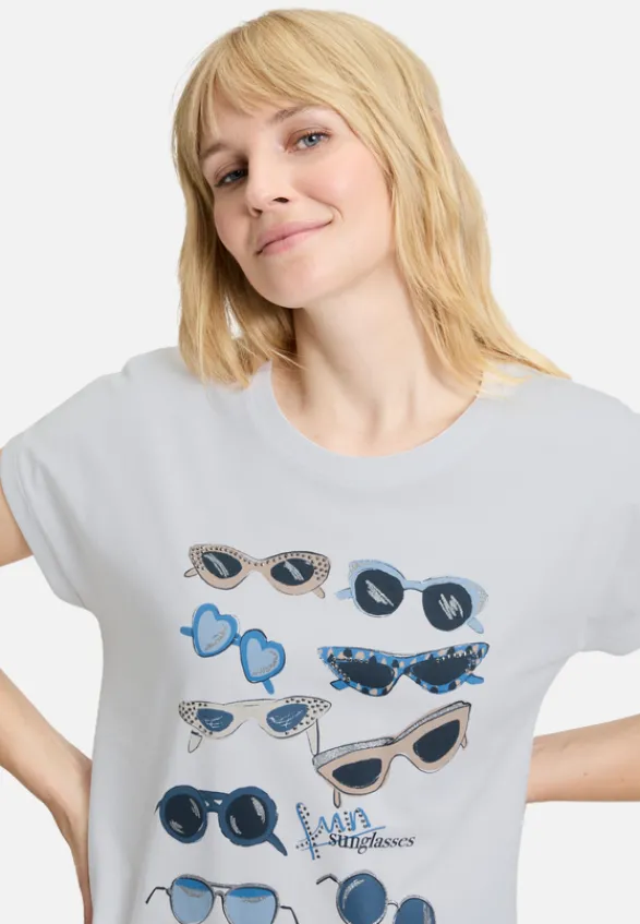 Betty Barclay Shirts*Casual-Shirt mit Aufdruck Patch White/Blue