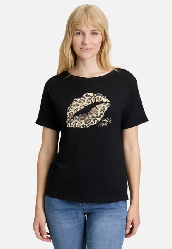 Betty Barclay Shirts*Casual-Shirt mit Aufdruck Patch Black/Camel