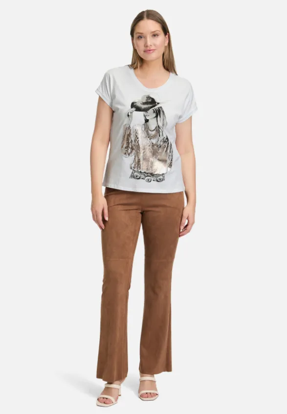 Betty Barclay Shirts*Casual-Shirt mit Ärmelaufschlag Patch White/Brown
