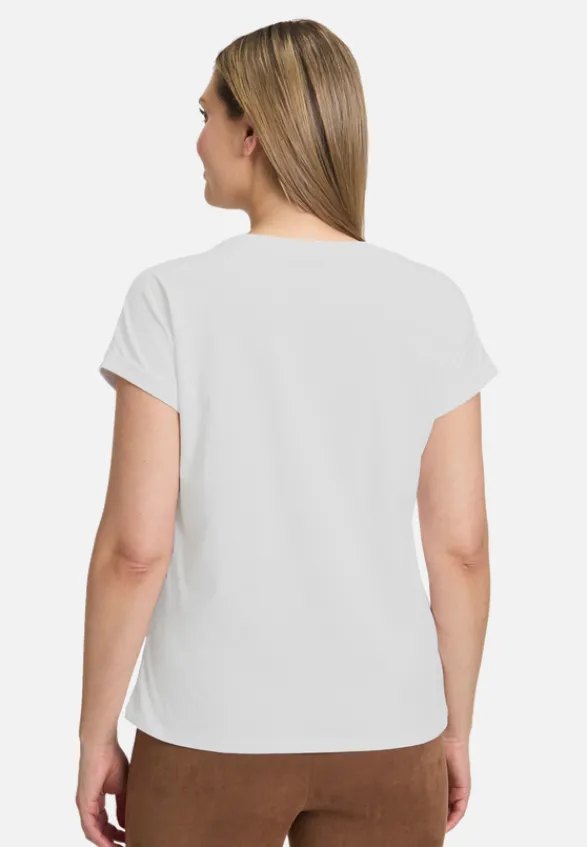 Betty Barclay Shirts*Casual-Shirt mit Ärmelaufschlag Patch White/Brown