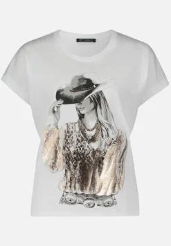Betty Barclay Shirts*Casual-Shirt mit Ärmelaufschlag Patch White/Brown
