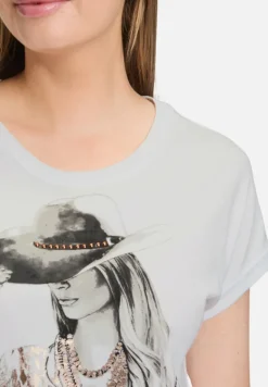 Betty Barclay Shirts*Casual-Shirt mit Ärmelaufschlag Patch White/Brown