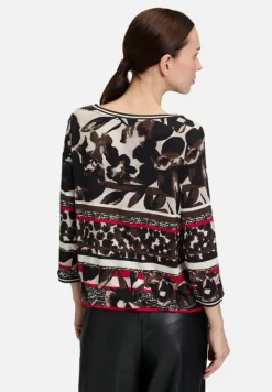 Betty Barclay Shirts*Casual-Shirt mit Tunnelzug Schwarz/Rot