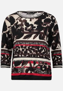 Betty Barclay Shirts*Casual-Shirt mit Tunnelzug Schwarz/Rot