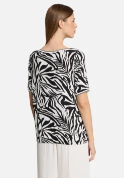 Betty Barclay Shirts*Casual-Shirt mit Tunnelzug Schwarz/Weiß