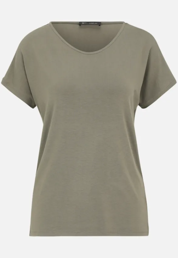 Betty Barclay Basics|Shirts*Casual-Shirt mit V-Ausschnitt Dusty Olive
