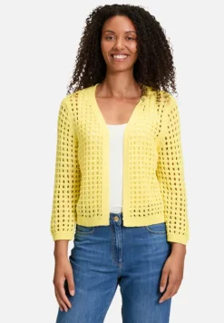 Betty Barclay Strick*Casual-Strickjacke mit Effektgarn Gelb