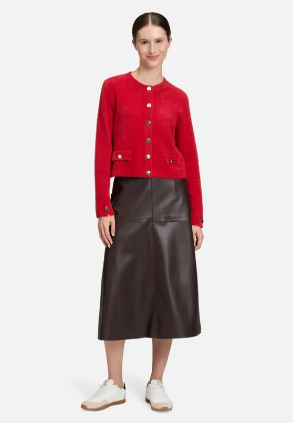 Betty Barclay Strick|Jacken*Casual-Strickjacke mit Knopfleiste Rot