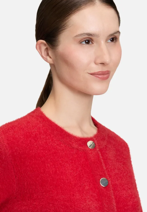 Betty Barclay Strick|Jacken*Casual-Strickjacke mit Knopfleiste Rot