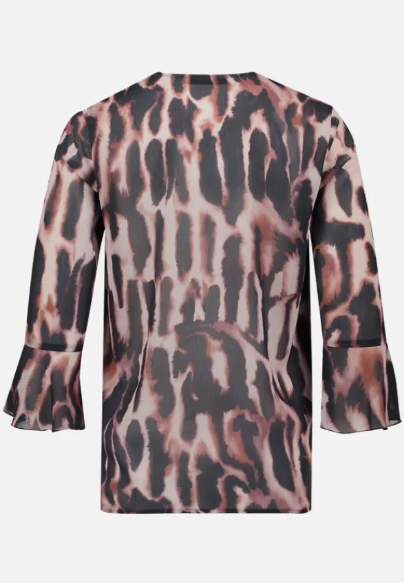 Betty Barclay Blusen*Chiffonbluse mit Print Dark Blue/Rosé