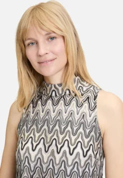 Betty Barclay Shirts*Crop-Top mit Stehkragen Weiß/Schwarz