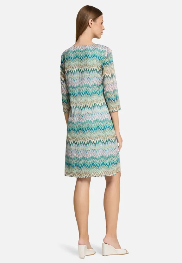 Betty Barclay Kleider*Etuikleid mit 3/4 Arm Khaki/Blau