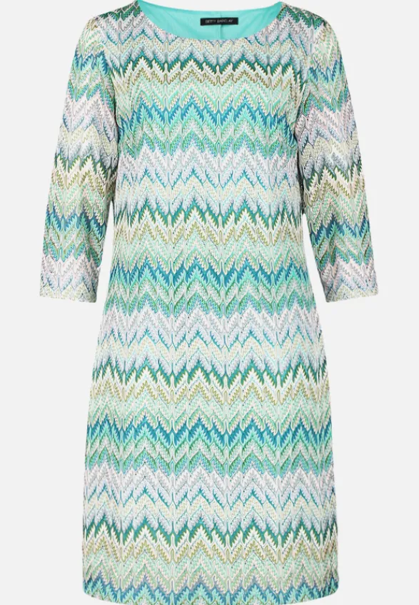 Betty Barclay Kleider*Etuikleid mit 3/4 Arm Khaki/Blau