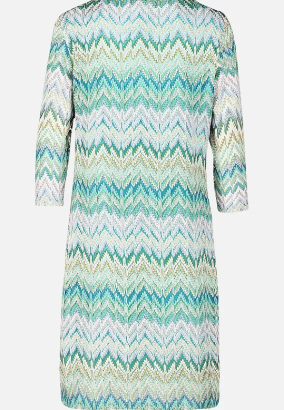 Betty Barclay Kleider*Etuikleid mit 3/4 Arm Khaki/Blau