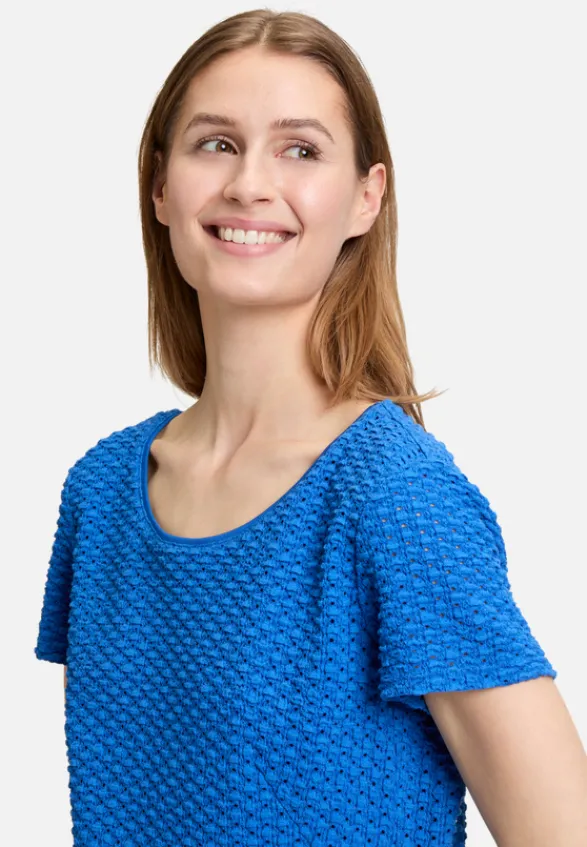 Betty Barclay Kleider*Etuikleid mit Rundhalsausschnitt mittelblau