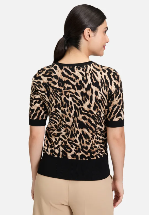 Betty Barclay Strick*Feinstrickpullover mit Animalprint Schwarz/Beige