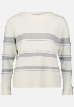 Betty Barclay Strick*Feinstrickpullover mit Lurexfaden Patch Cream/Grey
