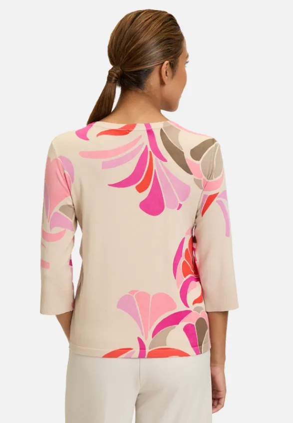 Betty Barclay Strick*Feinstrickpullover mit Print Nature/Red