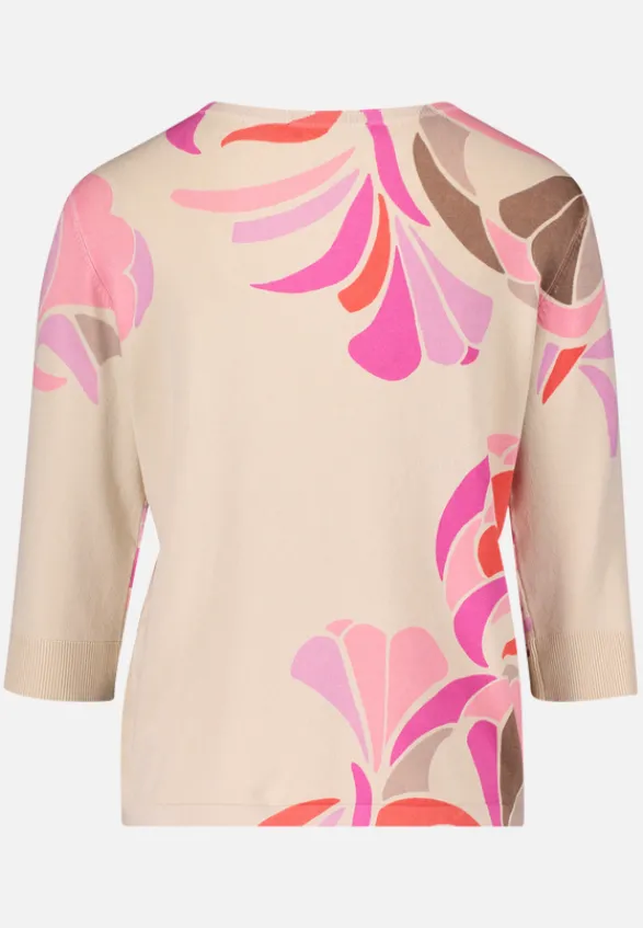 Betty Barclay Strick*Feinstrickpullover mit Print Nature/Red