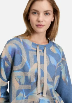 Betty Barclay Strick*Feinstrickpullover mit Print Blue/Camel