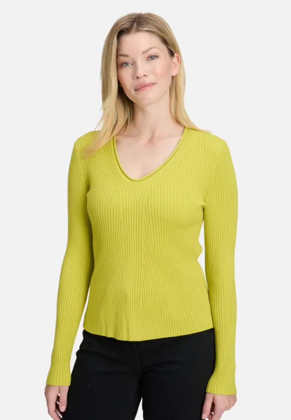 Betty Barclay Strick*Feinstrickpullover mit Rippenstruktur Citronelle