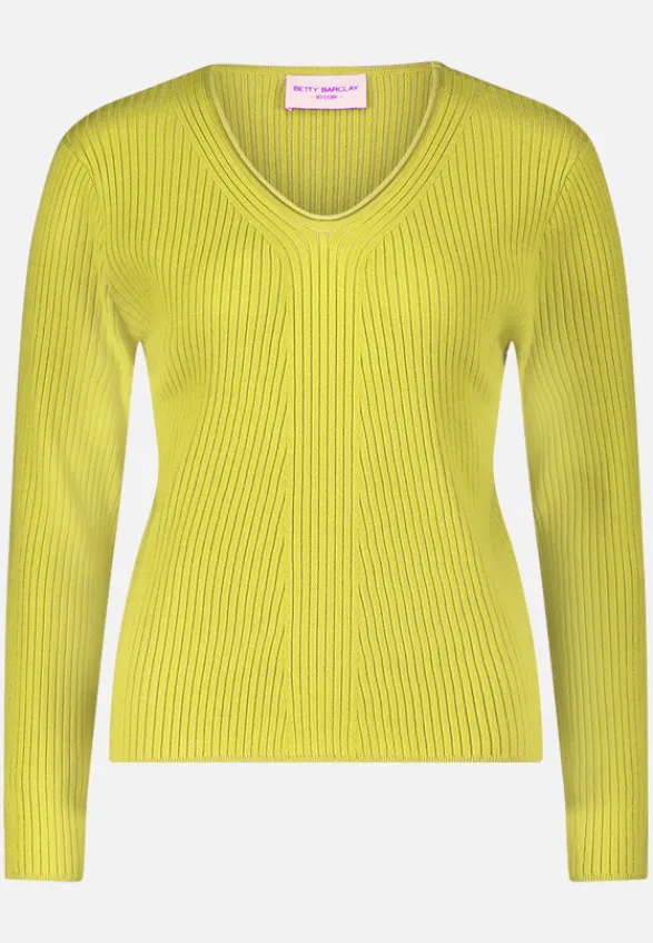 Betty Barclay Strick*Feinstrickpullover mit Rippenstruktur Citronelle