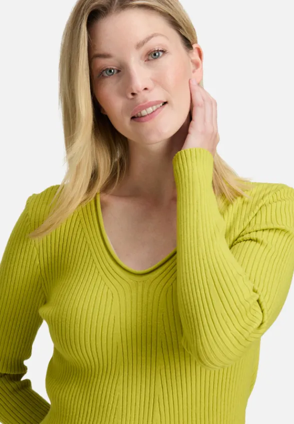 Betty Barclay Strick*Feinstrickpullover mit Rippenstruktur Citronelle