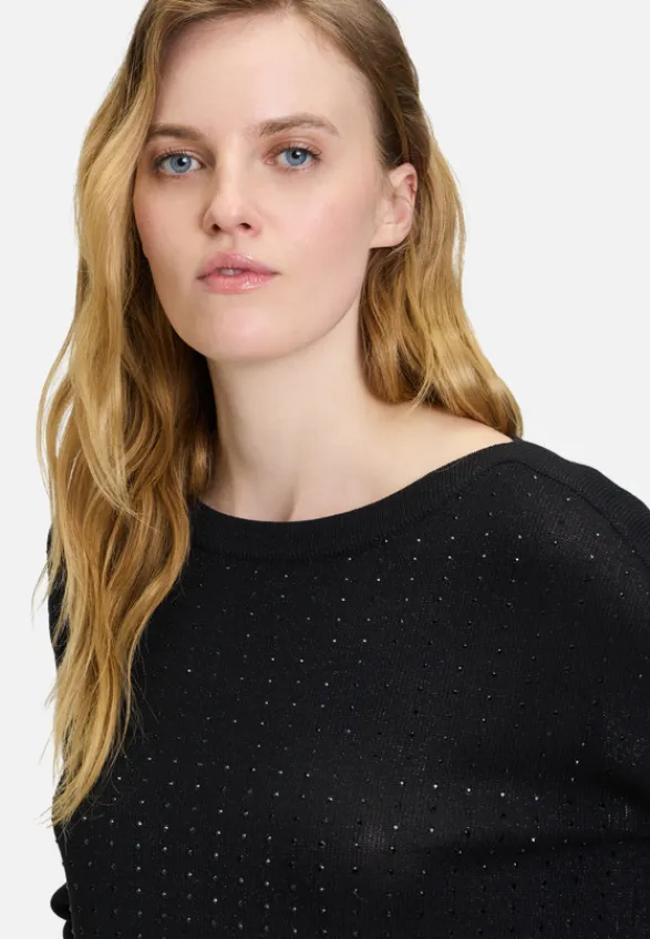 Betty Barclay Strick*Feinstrickpullover mit Strass Schwarz