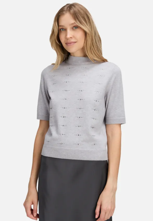 Betty Barclay Strick*Feinstrickpullover mit Stehkragen Light Silver Melange