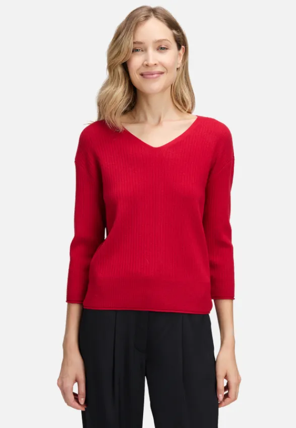Betty Barclay Strick*Feinstrickpullover mit V-Ausschnitt Rot