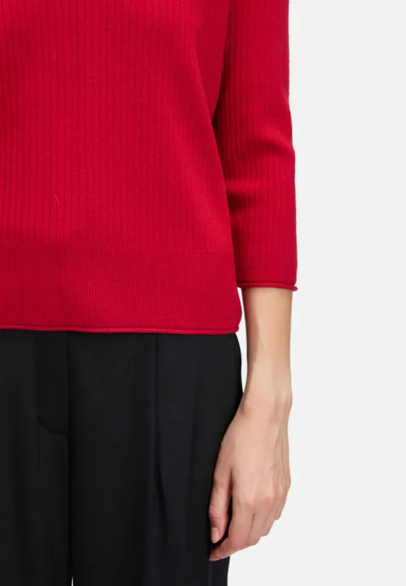Betty Barclay Strick*Feinstrickpullover mit V-Ausschnitt Rot
