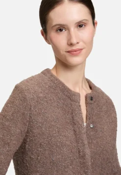 Betty Barclay Strick*Grobstrickjacke mit Lurexfaden Braun