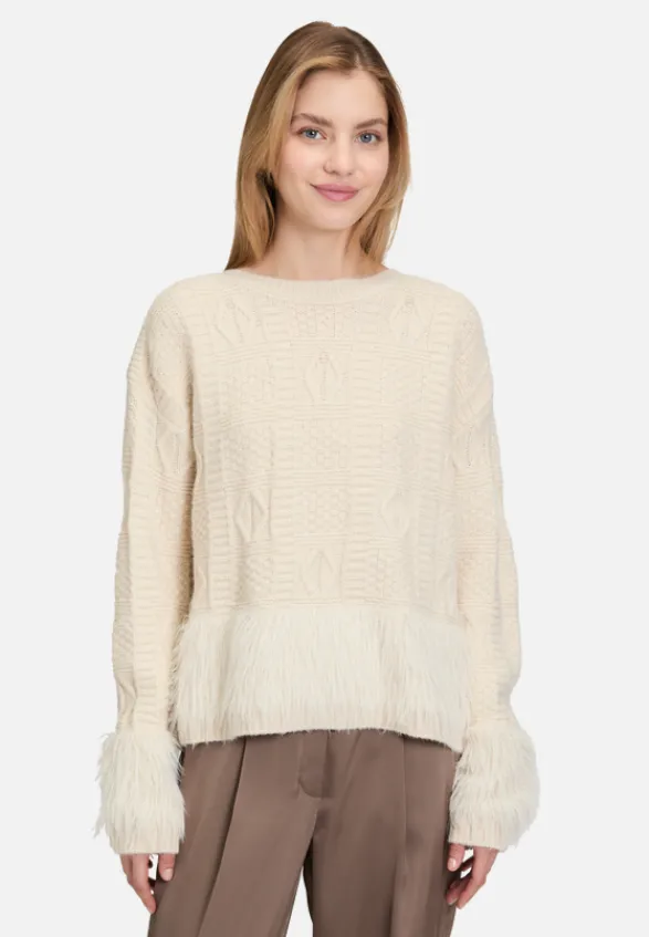 Betty Barclay Strick*Grobstrick-Pullover mit Effektgarn beige