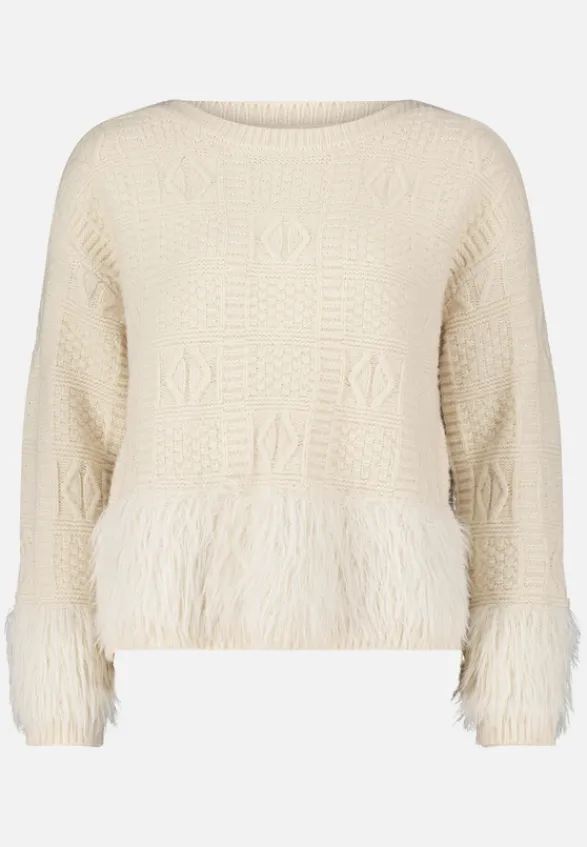 Betty Barclay Strick*Grobstrick-Pullover mit Effektgarn beige
