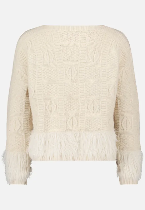 Betty Barclay Strick*Grobstrick-Pullover mit Effektgarn beige
