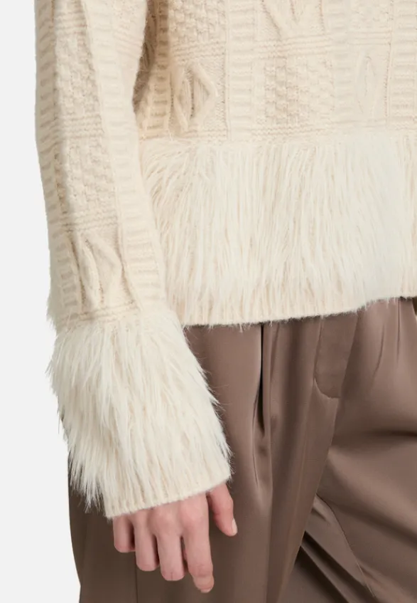 Betty Barclay Strick*Grobstrick-Pullover mit Effektgarn beige