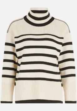 Betty Barclay Strick*Grobstrick-Pullover mit Streifen Patch Beige/Black