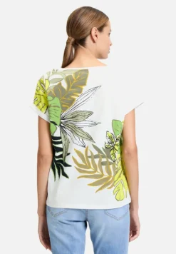 Betty Barclay Shirts*Halbarm-Shirt mit Ärmelaufschlag White/Green