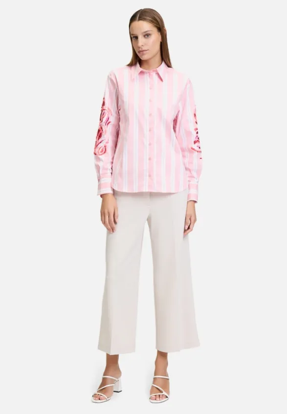 Betty Barclay Blusen*Hemdbluse mit Kragen Rosé/White