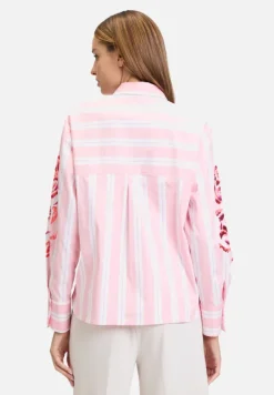 Betty Barclay Blusen*Hemdbluse mit Kragen Rosé/White