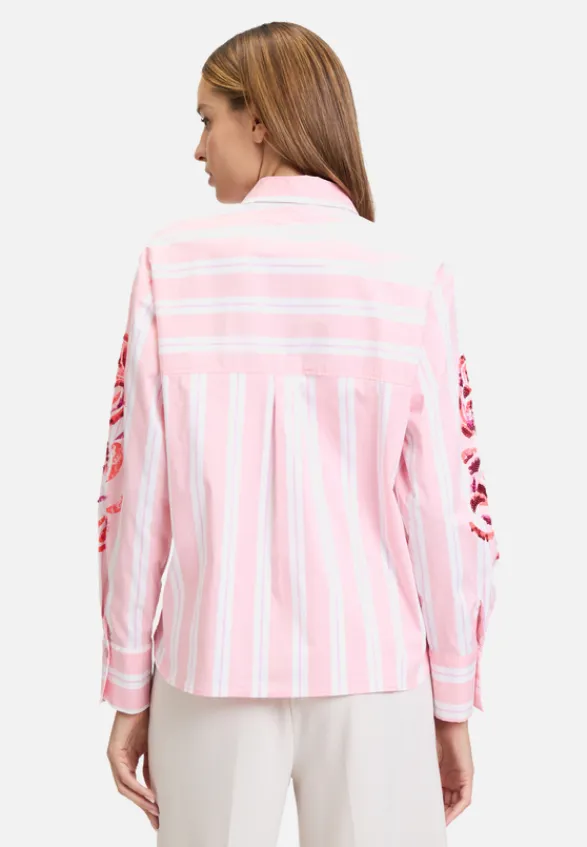 Betty Barclay Blusen*Hemdbluse mit Kragen Rosé/White