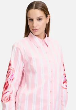 Betty Barclay Blusen*Hemdbluse mit Kragen Rosé/White