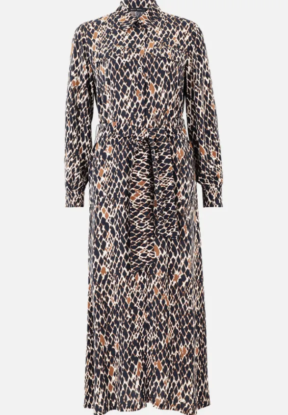 Betty Barclay Kleider*Hemdblusenkleid mit Bindegürtel Dark Blue/Brown