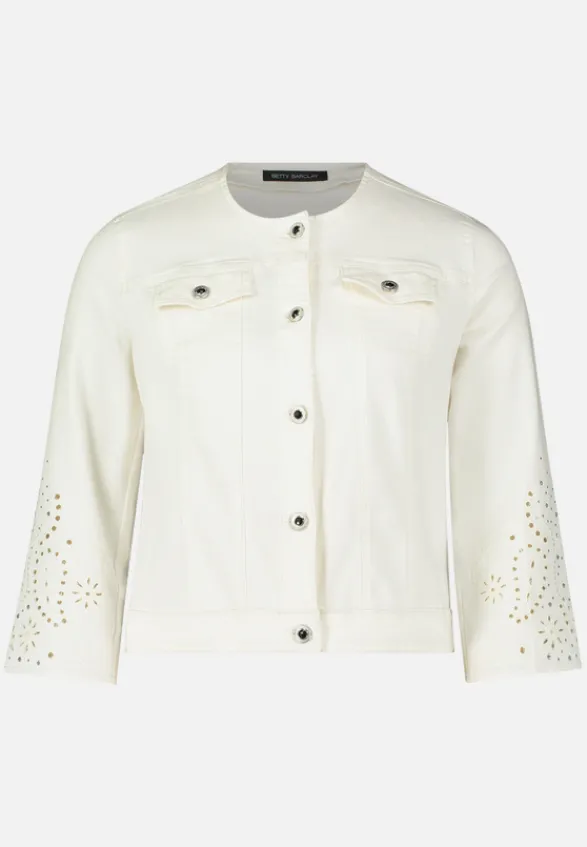 Betty Barclay Jacken*Jeansjacke mit 3/4 Arm Rohweiß