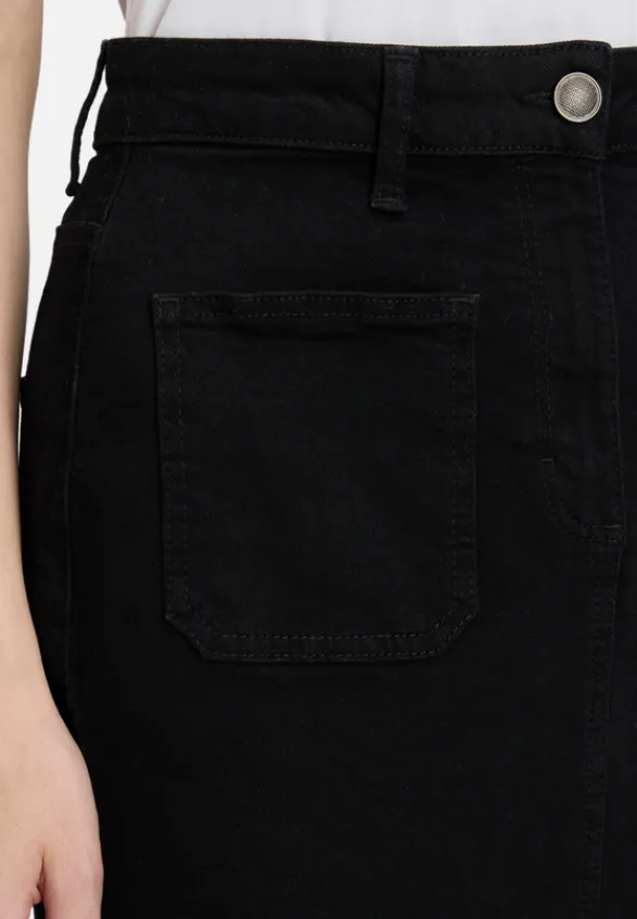 Betty Barclay Röcke*Jeansrock mit aufgesetzten Taschen Black Denim