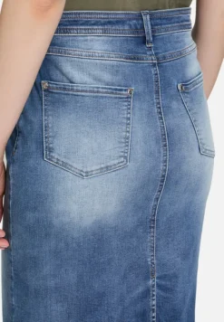 Betty Barclay Röcke*Jeansrock mit Fransen Light Blue Denim
