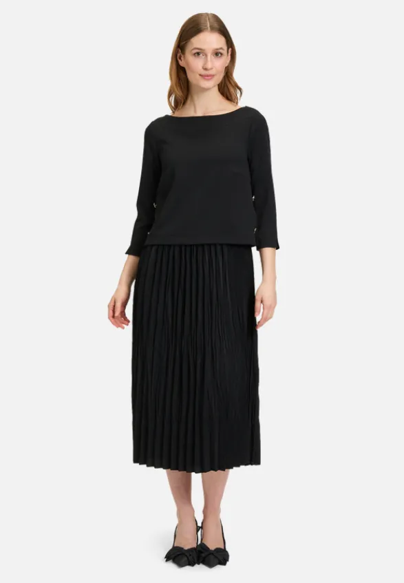 Betty Barclay Kleider*Jerseykleid mit Plissee Schwarz