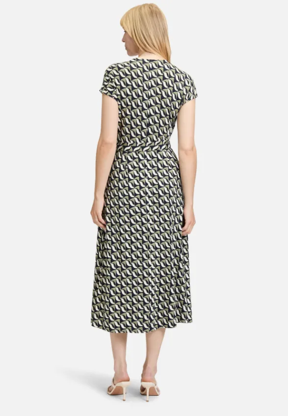 Betty Barclay Kleider*Jerseykleid mit V-Ausschnitt Dark Blue/Green