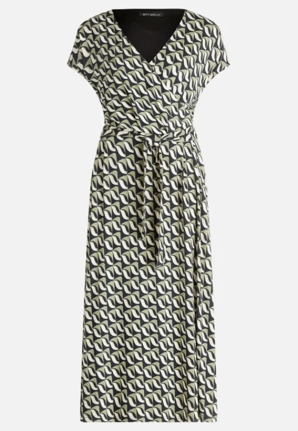 Betty Barclay Kleider*Jerseykleid mit V-Ausschnitt Dark Blue/Green