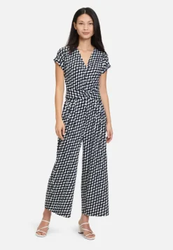 Betty Barclay Jumpsuits|Business Kleidung*Jumpsuit mit Eingrifftaschen Dunkelblau/Weiß